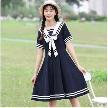 Amazon.co.jp: [Gaoao] ワンピース 半袖 セーラーカラー